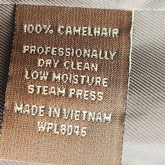 Tasso Elba Men’s Sport Coat Blazer Suit Jacket 100% Camel Hair Brown‎ Plaid 46L - Picture 5 of 11